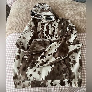 Abercrombie Soft Essentials Cow Print Hoodie
